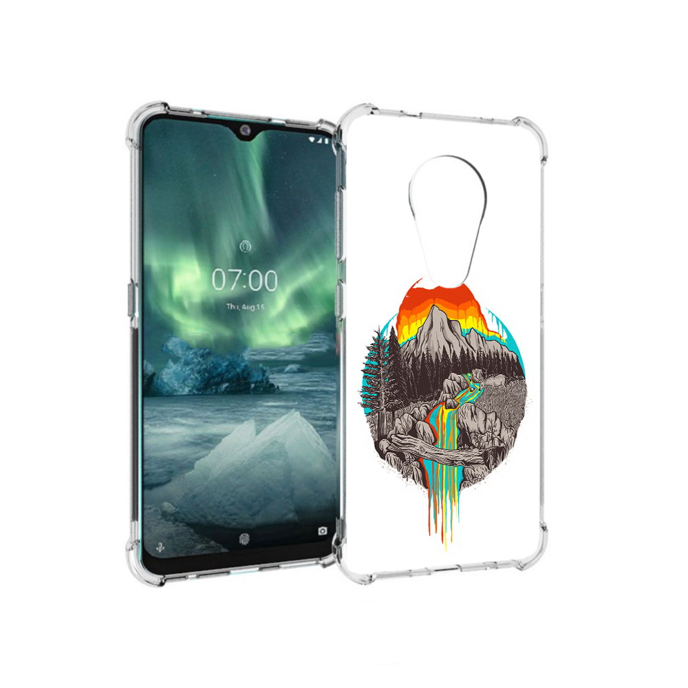 

Чехол MyPads Tocco для Nokia 7.2 Радужный водопад (PT139171.105.144), Прозрачный, Tocco