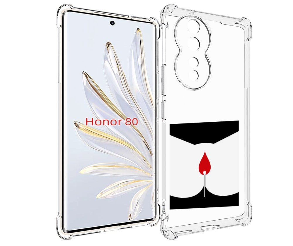 

Чехол MyPads спичка горит для Honor 80, Прозрачный, Tocco
