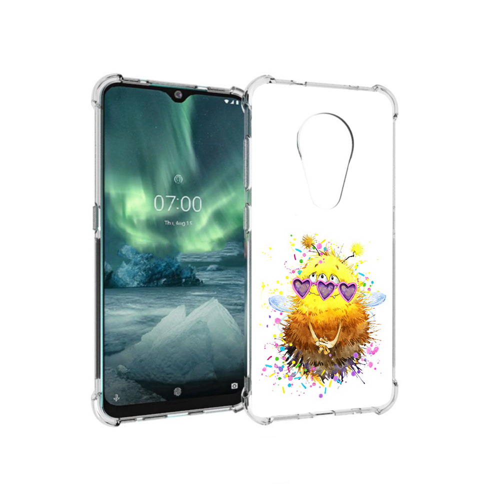 

Чехол MyPads Tocco для Nokia 7.2 Пушитый шмель (PT139171.105.143), Прозрачный, Tocco