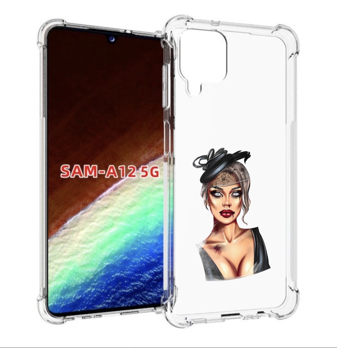 

Чехол MyPads девушка-с-линзами для Samsung Galaxy A12 (SM-A125F) 2020/21, Прозрачный, Tocco