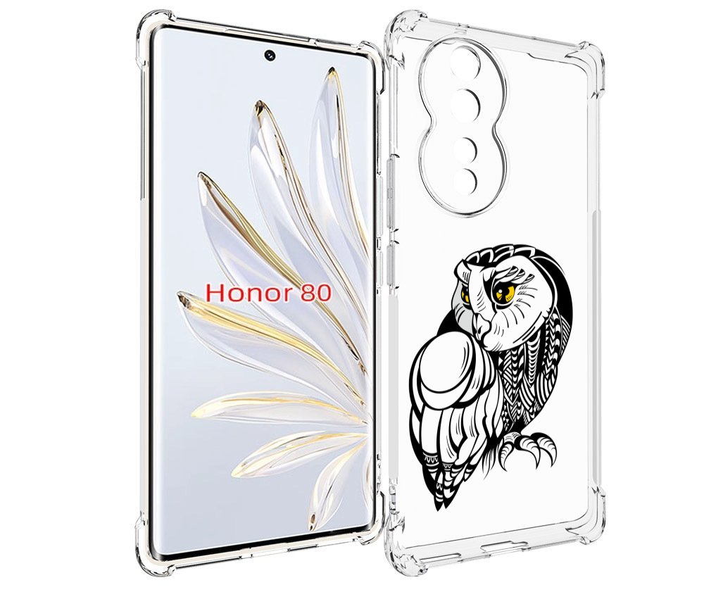 

Чехол MyPads сова-красотка для Honor 80, Прозрачный, Tocco