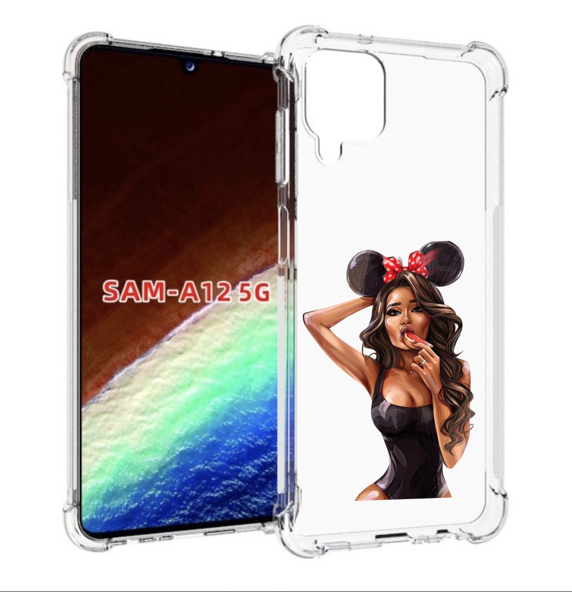 

Чехол MyPads девушка-с-грейпфрутом женский для Samsung Galaxy A12 (SM-A125F) 2020/21, Прозрачный, Tocco