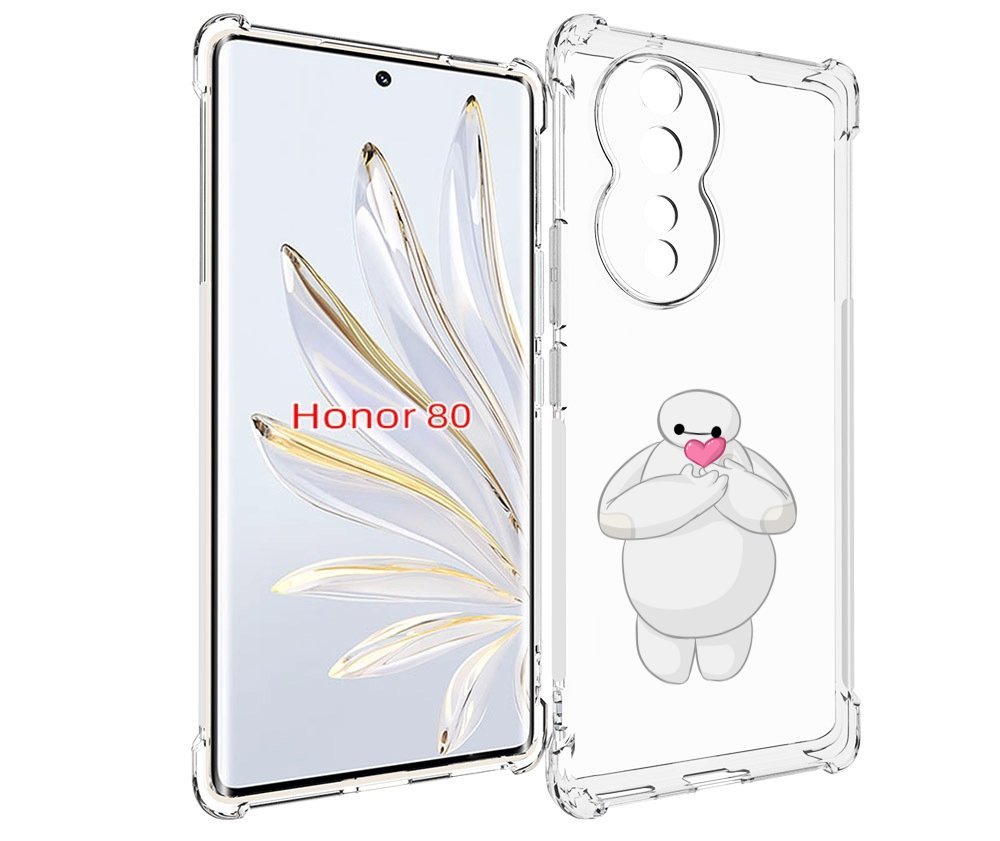 

Чехол MyPads снеговик-с-сердечком для Honor 80, Прозрачный, Tocco