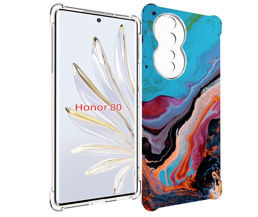

Чехол MyPads смешанные краски для Honor 80, Прозрачный, Tocco