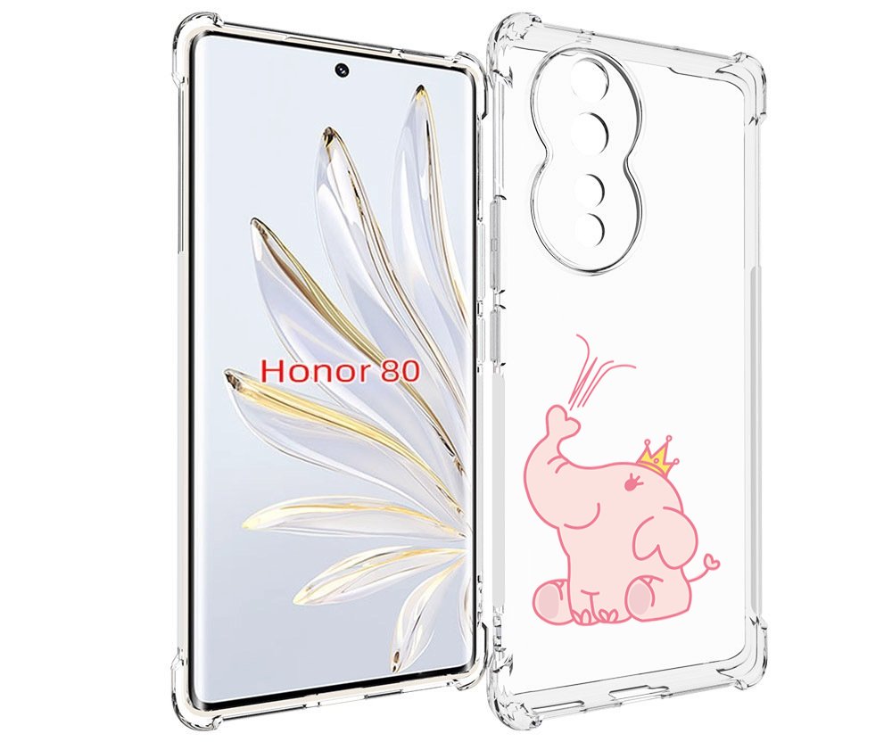 

Чехол MyPads слоник-принц детский для Honor 80, Прозрачный, Tocco