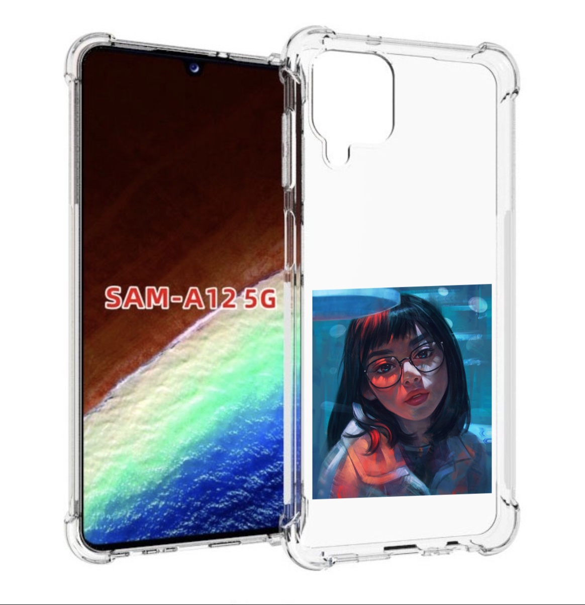 

Чехол MyPads девушка-под-красным-светом для Samsung Galaxy A12 (SM-A125F) 2020/21, Прозрачный, Tocco