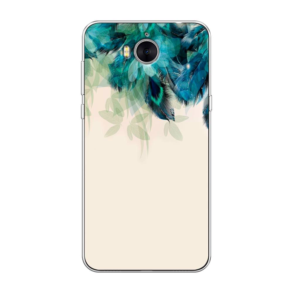 

Чехол Awog на Huawei Y5 2017 "Перья голубого цвета", Разноцветный, 62550-2