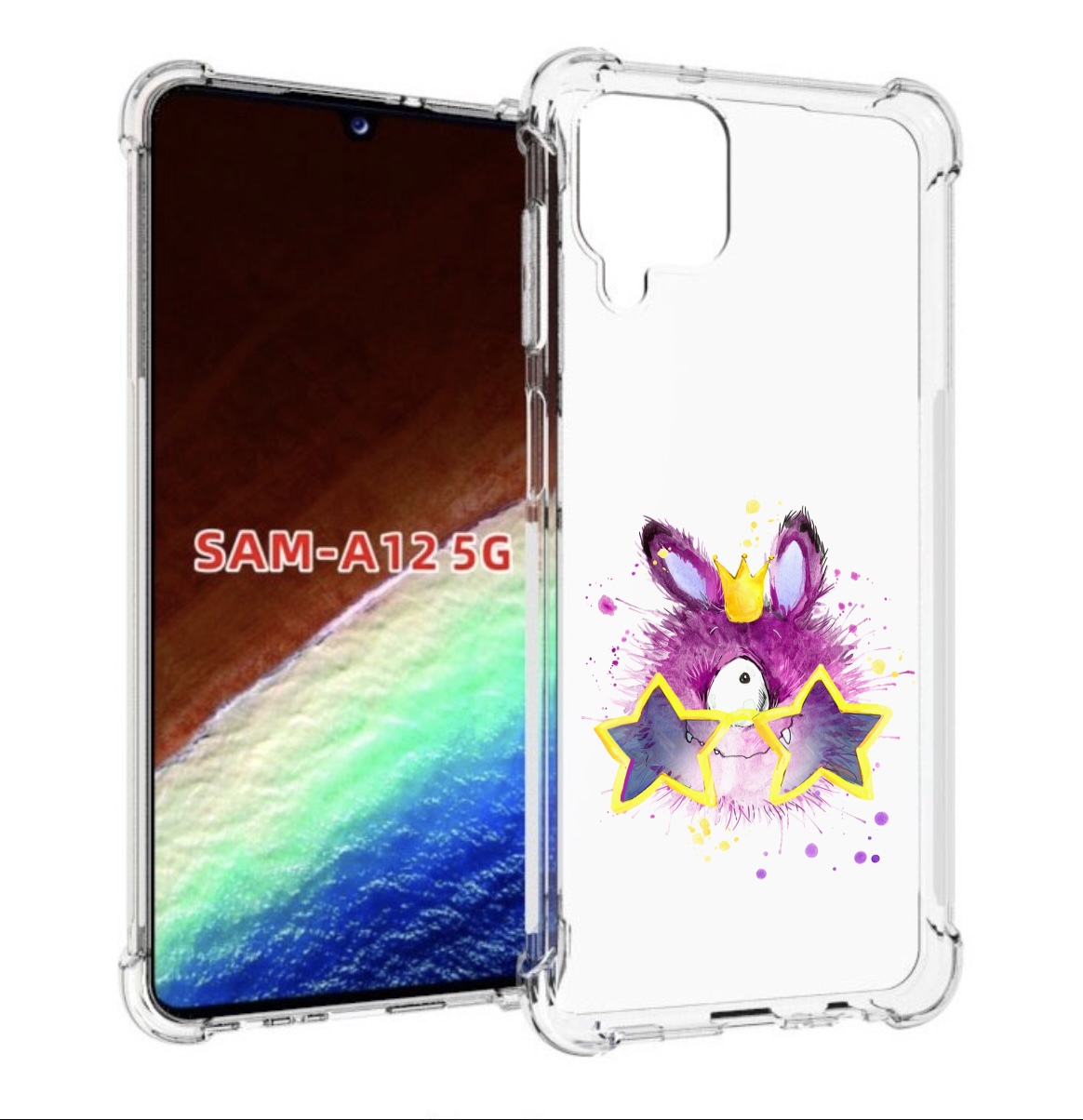 

Чехол MyPads Шуршуля для Samsung Galaxy A12 (SM-A125F) 2020/21/A12 Nacho SM-A127F, Прозрачный, Tocco