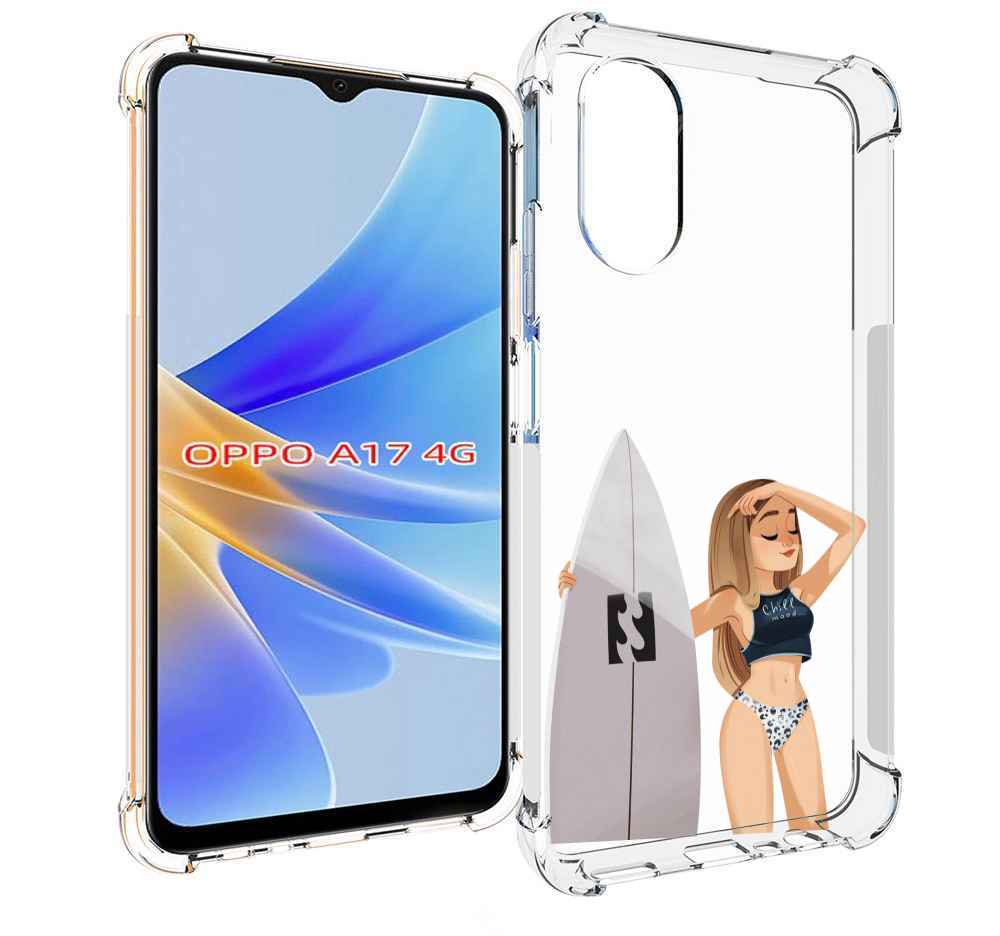 

Чехол MyPads летний-серф для OPPO A17, Прозрачный, Tocco