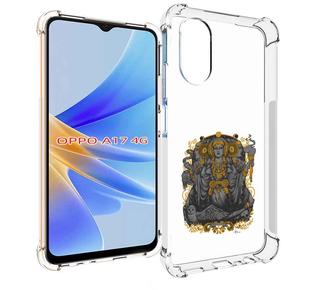 

Чехол MyPads божество с золотыми элементами для OPPO A17, Прозрачный, Tocco