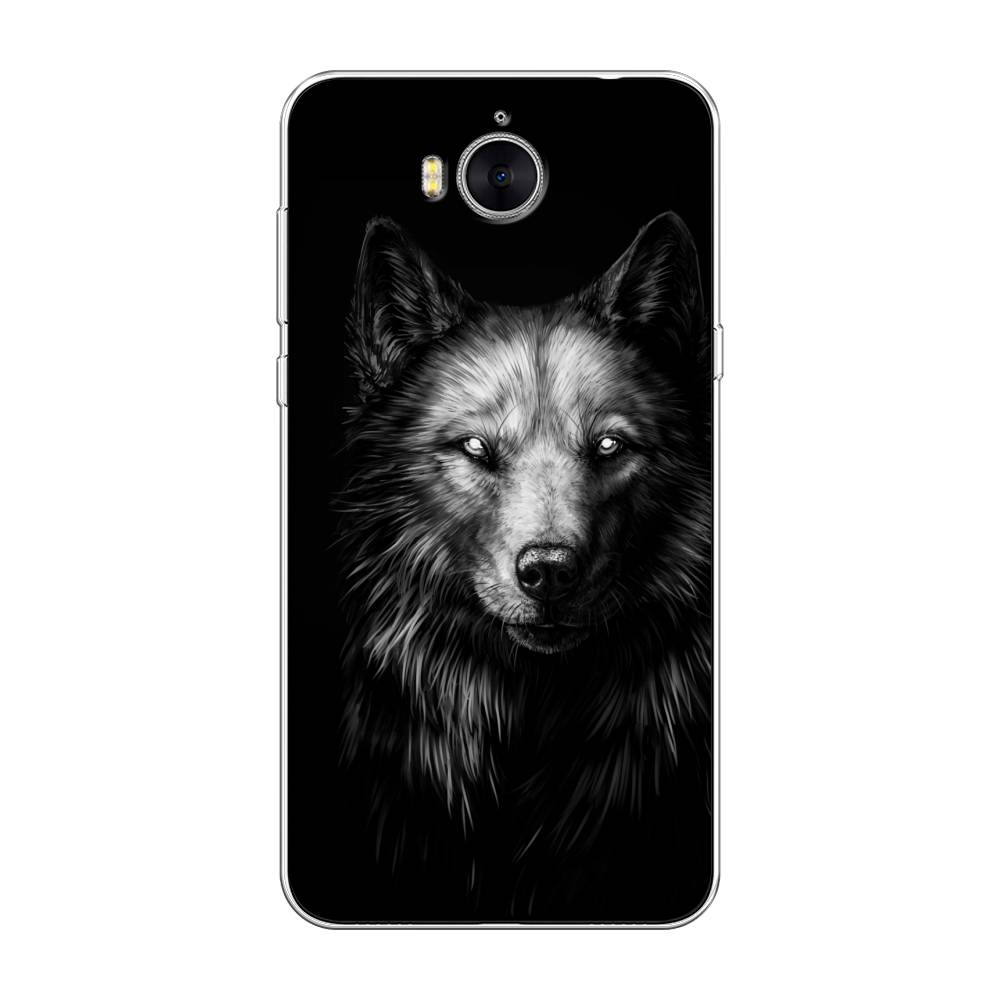 

Чехол Awog на Huawei Y5 2017 "Волк черно белый", Разноцветный, 62550-1