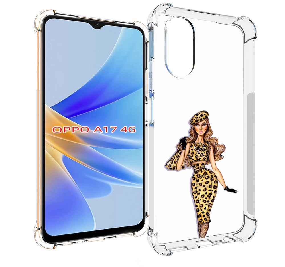 

Чехол MyPads леопардовое платье женский для OPPO A17, Прозрачный, Tocco