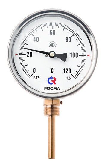 Термометр Росма БТ-32.211 0-120*С радиальный шток L-64мм G-1/2