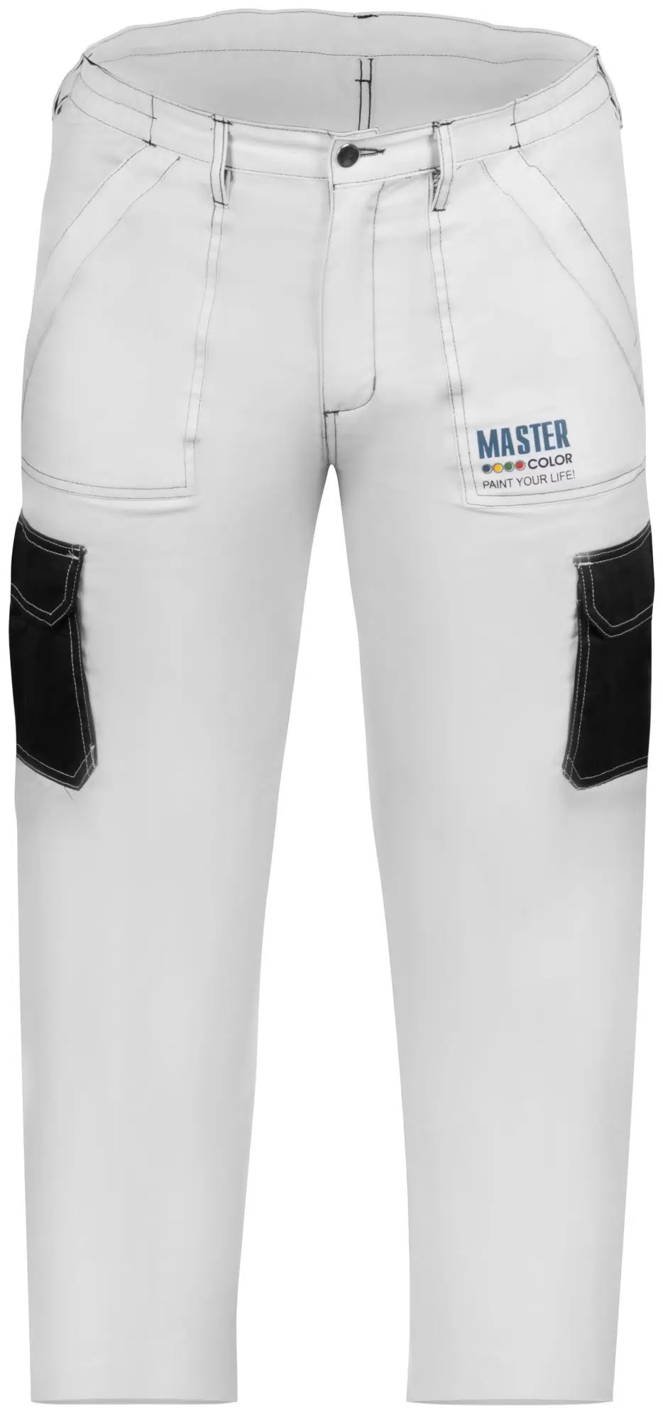 

Брюки рабочие унисекс Master Color белые M, Белый, 30-8011