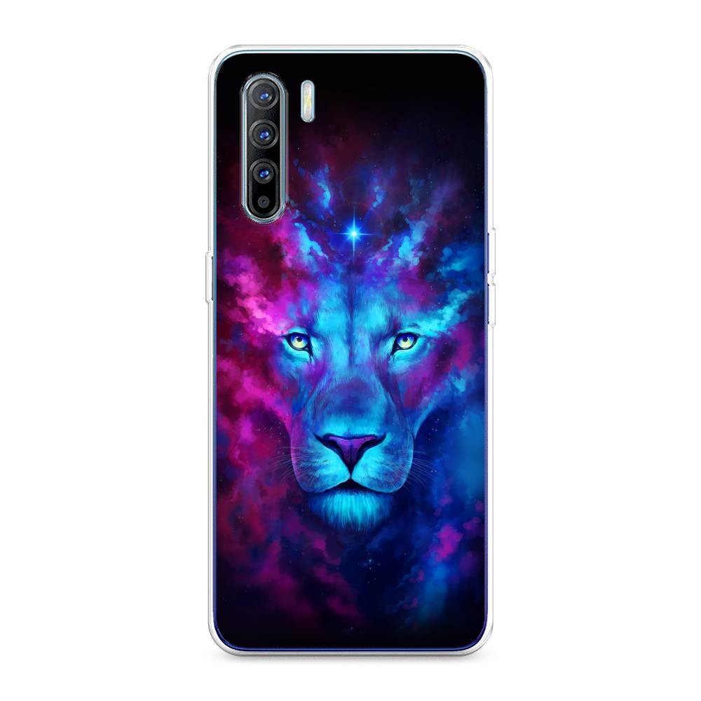 

Чехол Awog на Oppo A91/Reno 3 "Космический лев", Разноцветный, 252450-1