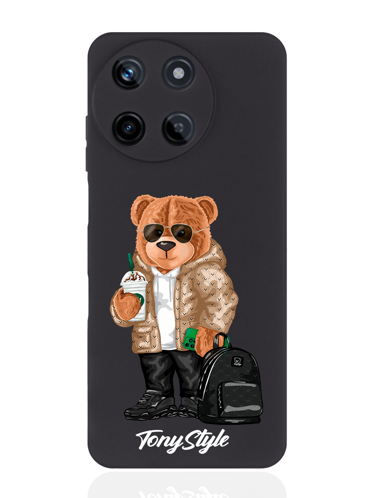 

Чехол для смартфона Realme 11 5G Tony Style в очках, Голубой;коричневый;белый, Realme 11 5G