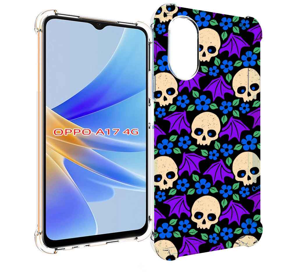 

Чехол MyPads крылатые черепа для OPPO A17, Прозрачный, Tocco