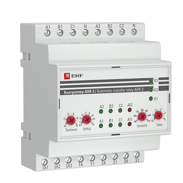 Контроллер EKF PROxima АВР на 2 ввода с секционированием AVR-3 rel-avr-3 блок ввода резерва avr 01 k