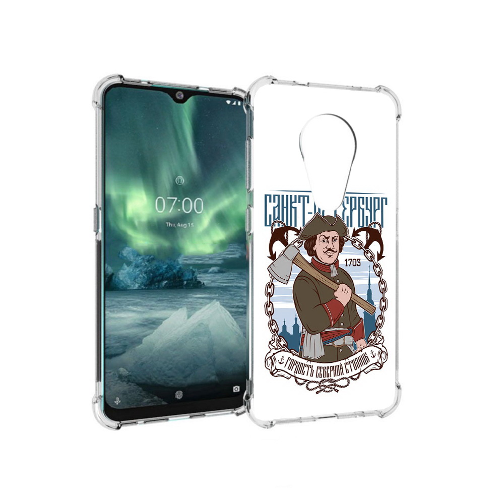 

Чехол MyPads Tocco для Nokia 7.2 Петр первый (PT139171.105.134), Прозрачный, Tocco