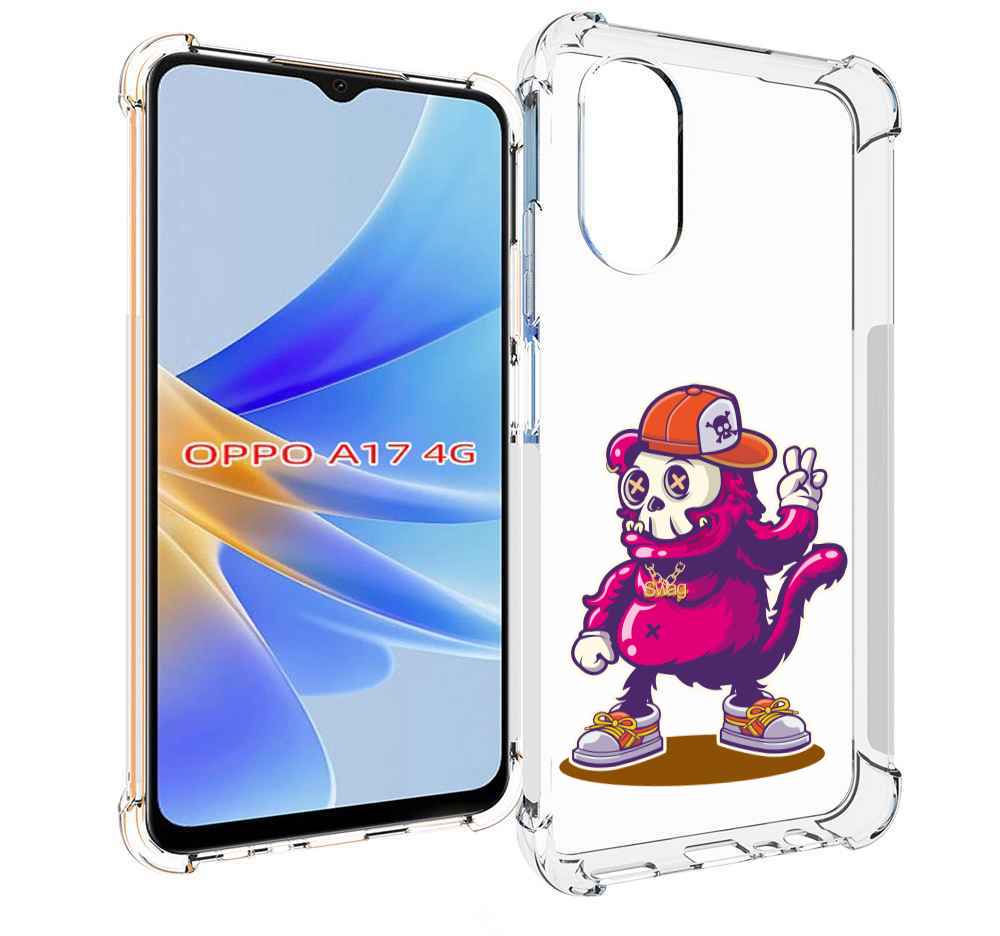 Чехол MyPads крутой-обезьян-в-кепке для OPPO A17