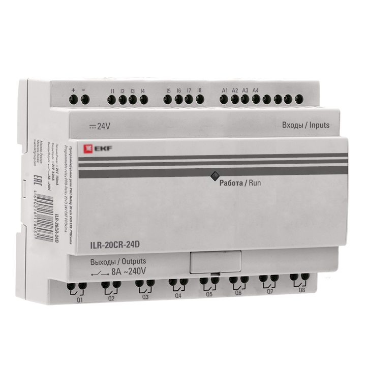 

Программируемое реле EKF PROxima 20 в/в 24В PRO-Relay ILR-20CR-24D, PRO-Relay