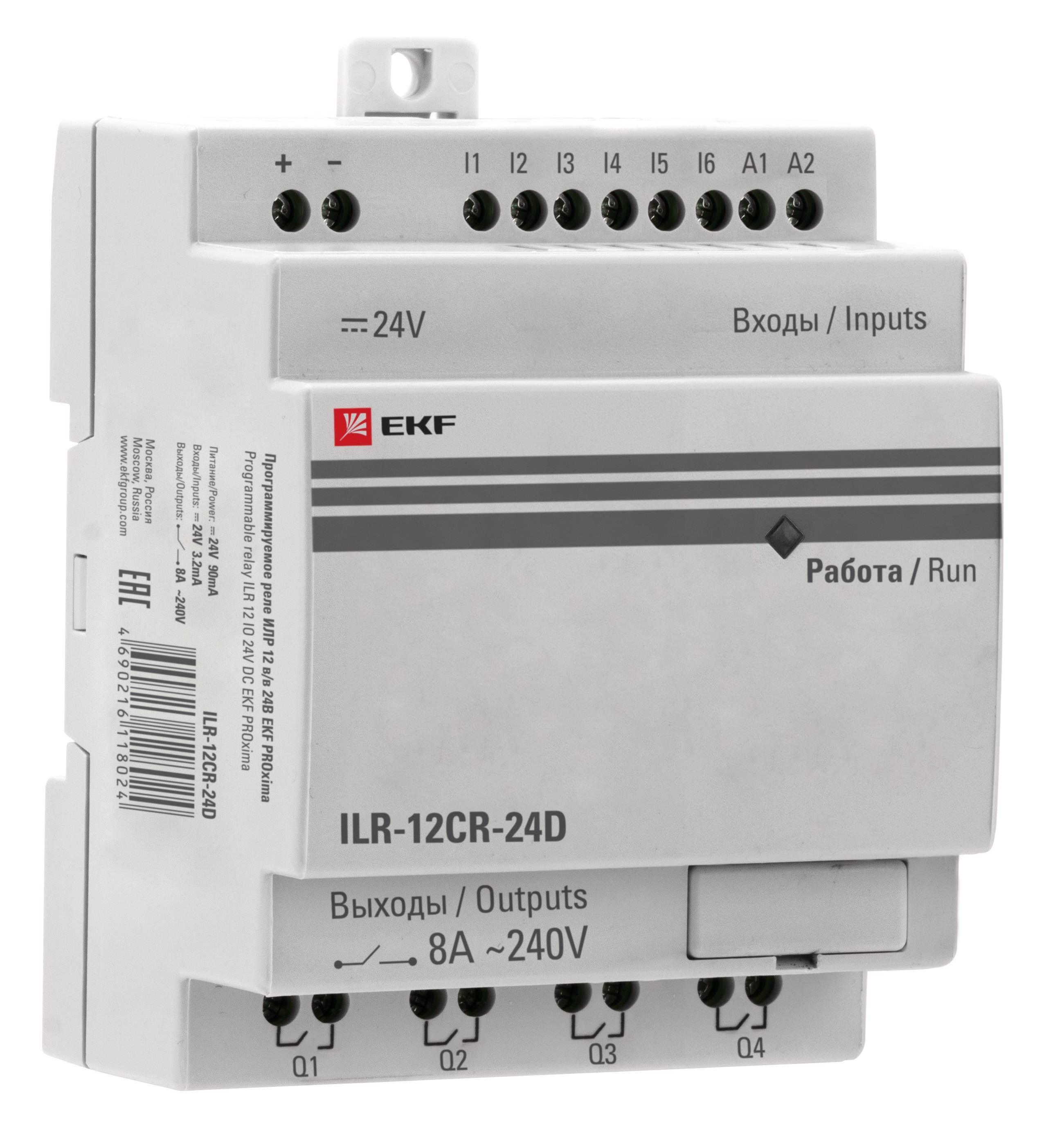 

Программируемое реле EKF PROxima 12 в/в 24В PRO-Relay ILR-12CR-24D, PRO-Relay