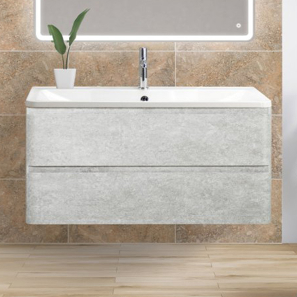 

Тумба с раковиной BelBagno Albano 90 подвесная, cemento verona grigio, Серый, Albano 90 подвесная, cemento verona grigio