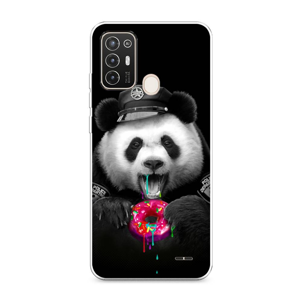 

Чехол Awog на ZTE Blade A52 / ЗТЕ Блэйд A52 "Панда police", Разноцветный, 136250-2