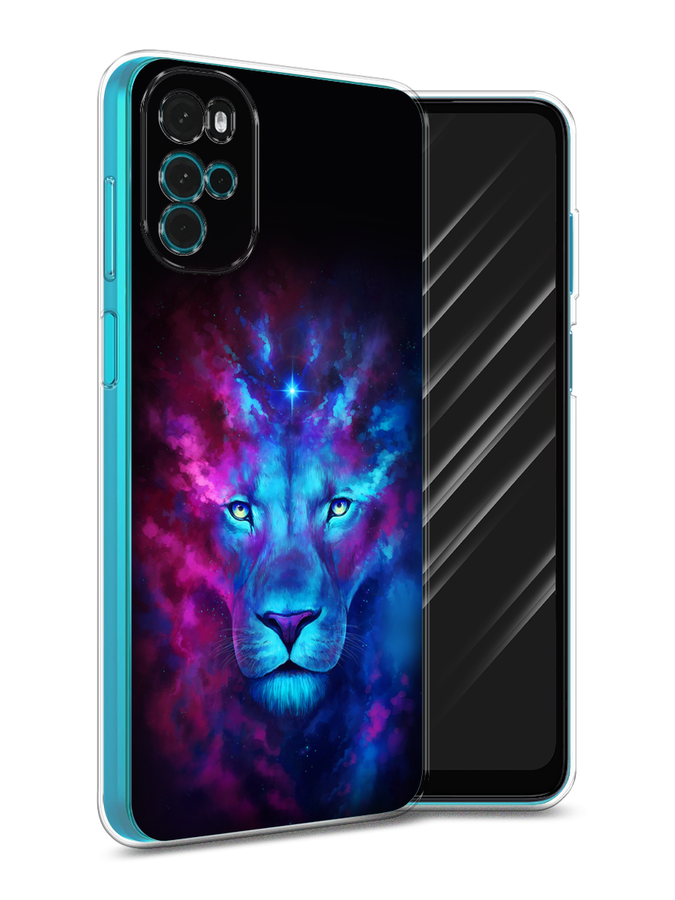 

Чехол Awog на Motorola Moto G22 "Космический лев", Разноцветный, 243150-1