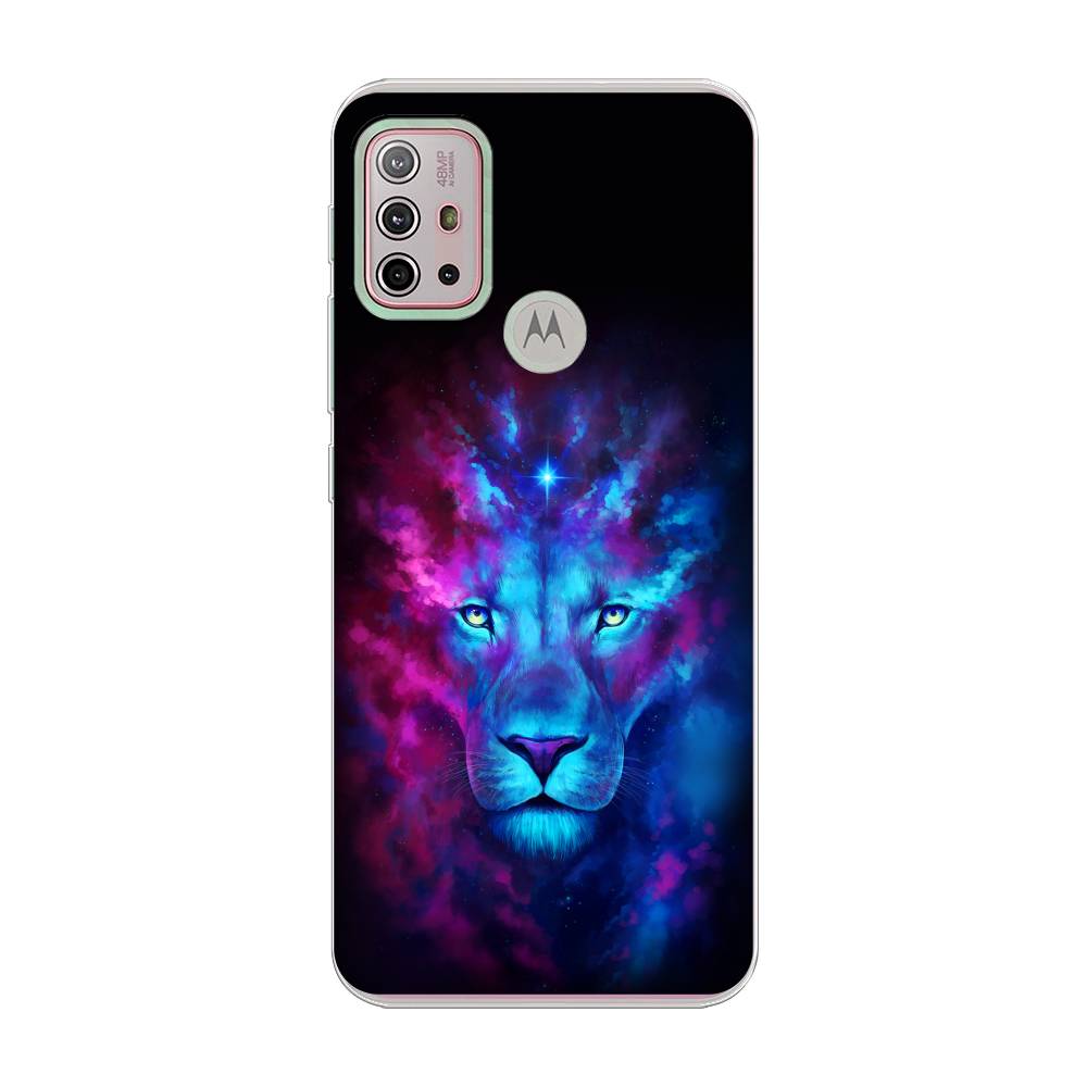 фото Силиконовый чехол "космический лев" на motorola moto g10 awog