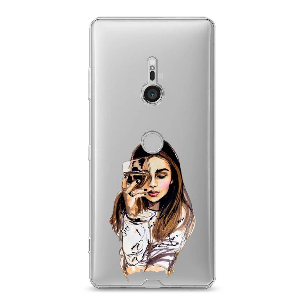 

Чехол Awog на Sony Xperia XZ3 "Девушка с бокалом", Разноцветный, 53650-7