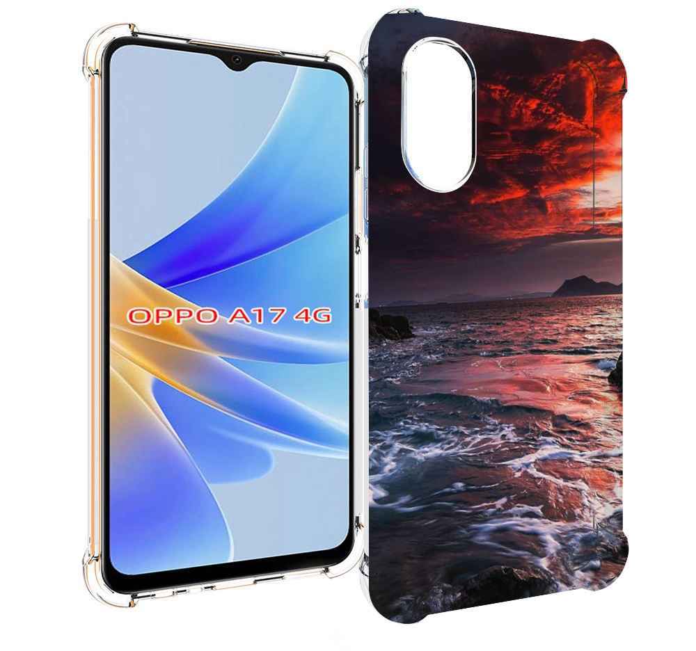 

Чехол MyPads красивый залив для OPPO A17, Прозрачный, Tocco