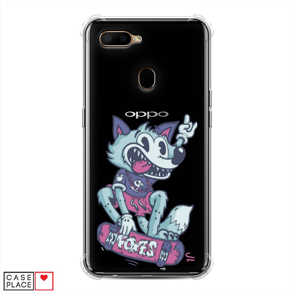 фото Противоударный силиконовый чехол "foxes" на oppo a5s awog