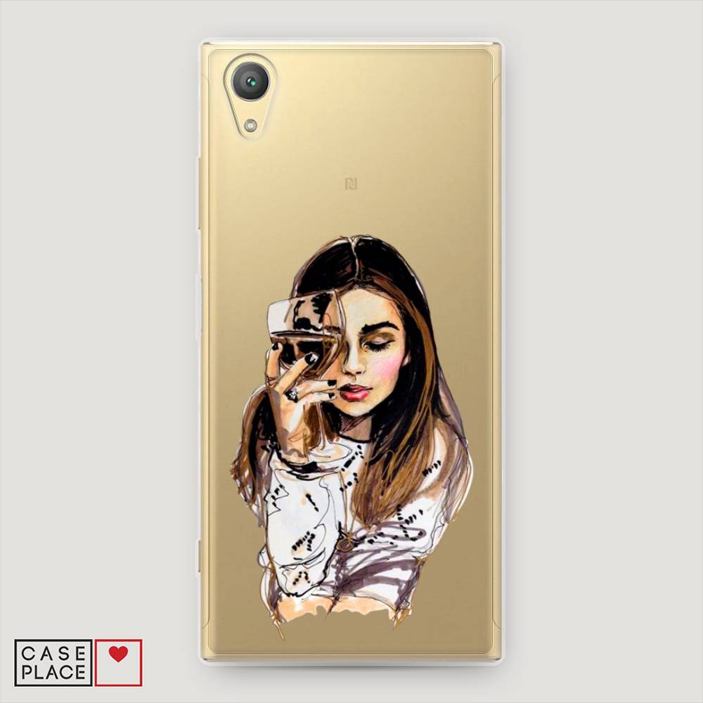 

Чехол Awog на Sony Xperia XA1 plus "Девушка с бокалом", 53050-7