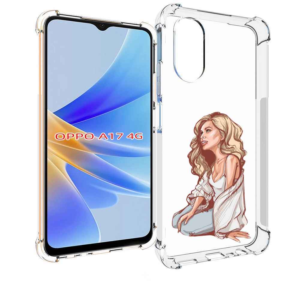 

Чехол MyPads красивая-девушка-в-белом женский для OPPO A17, Прозрачный, Tocco