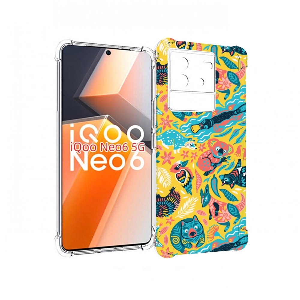 

Чехол MyPads seamless-pattern для Vivo iQoo Neo 6 5G, Прозрачный, Tocco