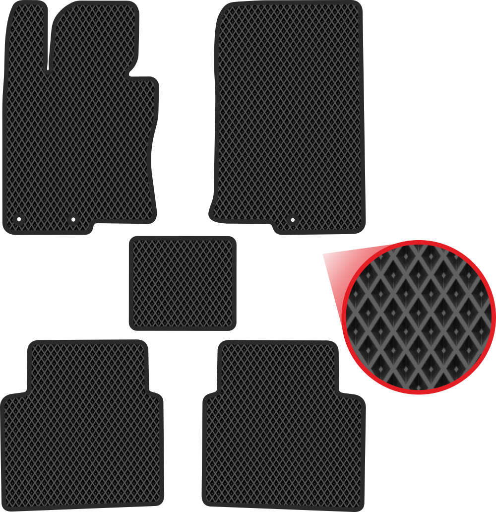 

Комплект ковриков в салон Kupi-Kovrik EVA для Kia Optima III (2010-2016), чёрные