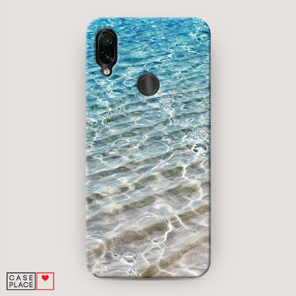 фото Пластиковый чехол "волны 10" на xiaomi redmi 7 awog