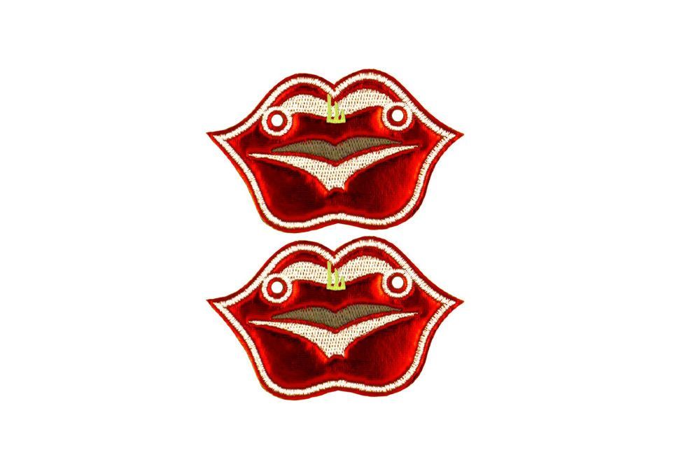 

Аксессуары крылья губы для кед LACE Shwings LIPS 10108 красные, Красный