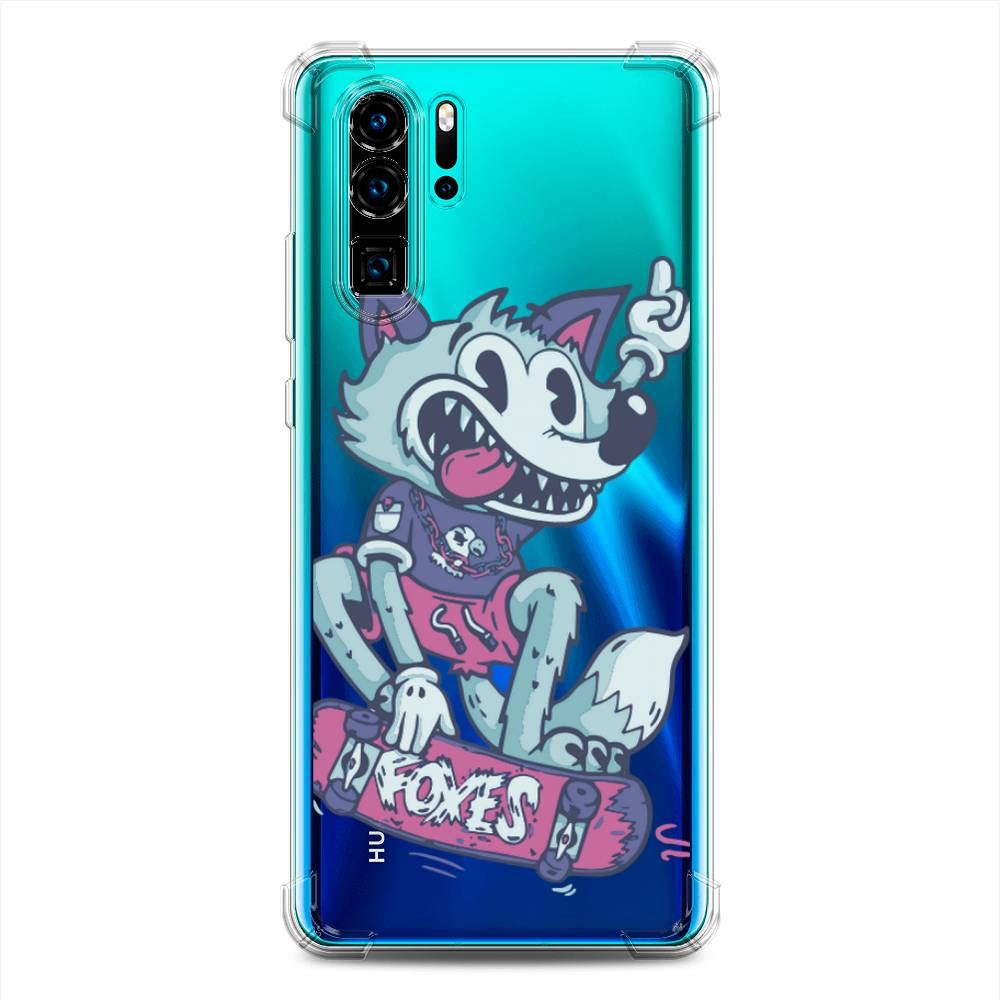 фото Противоударный силиконовый чехол "foxes" на huawei p30 pro awog