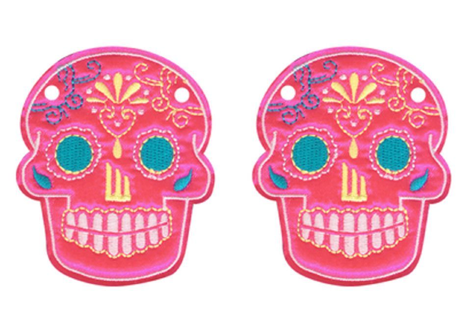 

Аксессуары для кед крылья череп Sugar Skull Pink Neon Lace 11009 розовые, Розовый