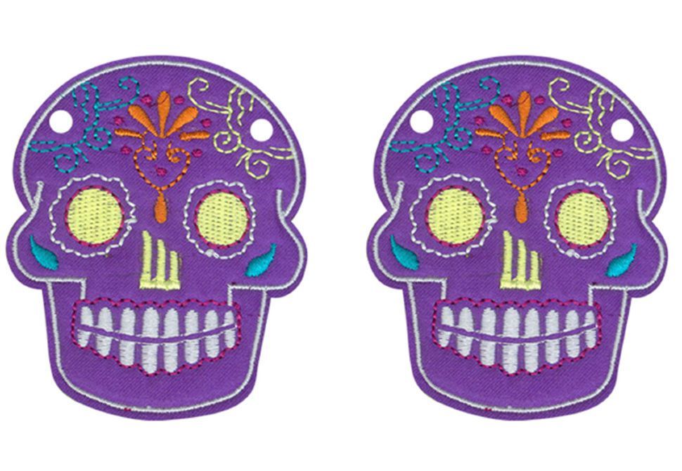 

Аксессуары для кед крылья череп Sugar Skull Purple- Lace 11007 фиолетовые, Фиолетовый