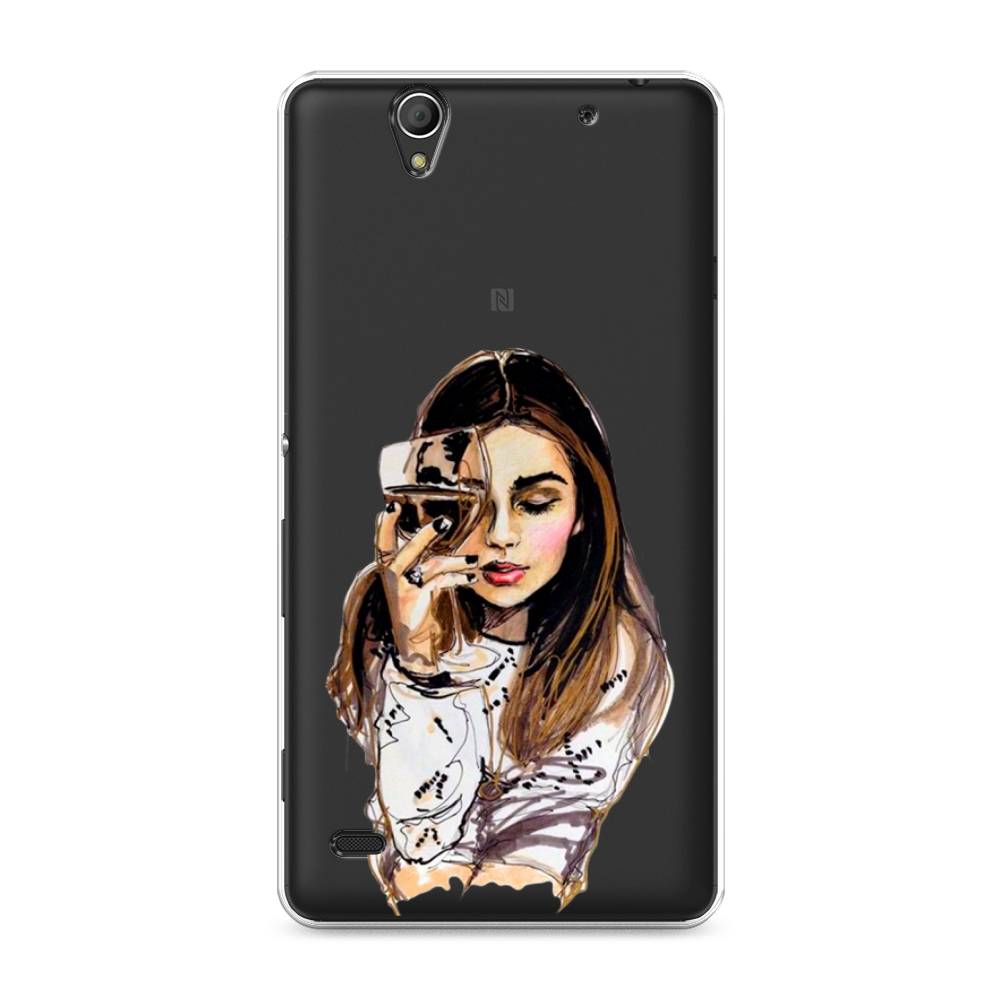 

Чехол Awog на Sony Xperia C4 "Девушка с бокалом", Разноцветный, 52650-7