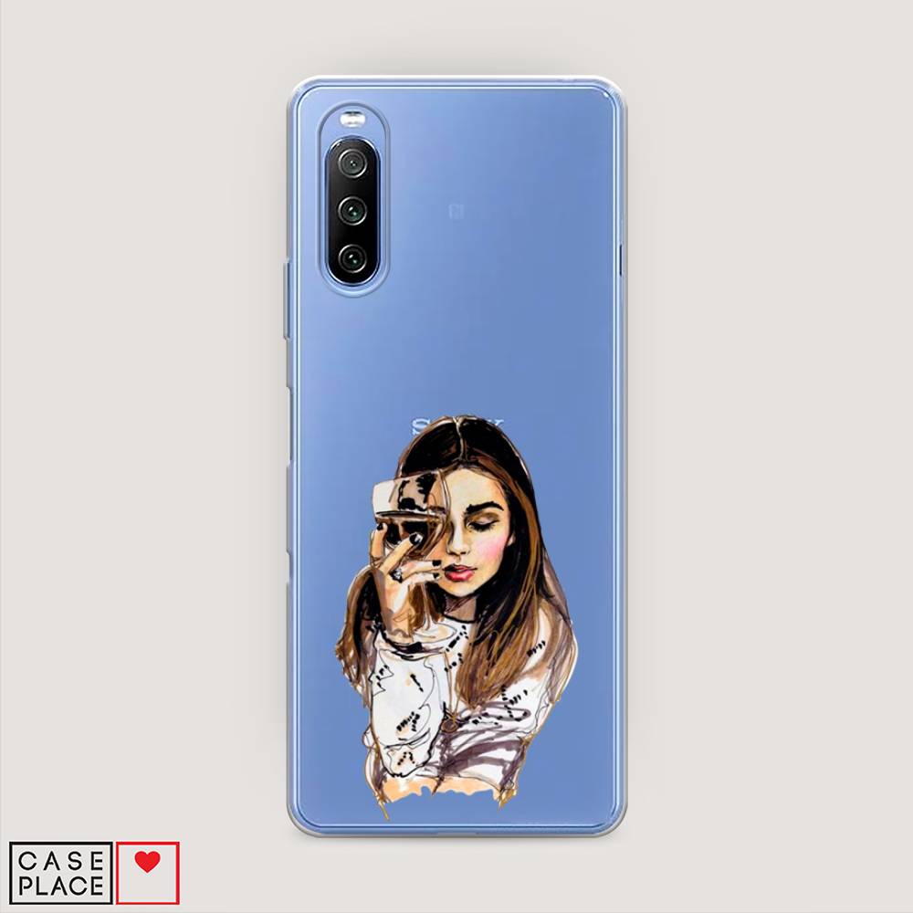 

Чехол Awog на Sony Xperia 10 III "Девушка с бокалом", Разноцветный, 54950-7