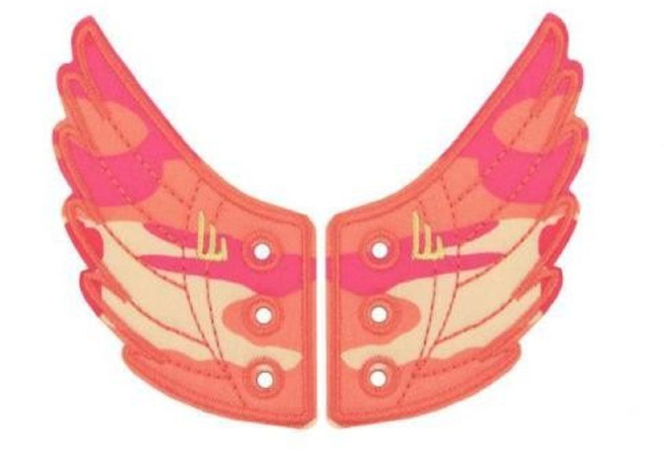 

Аксессуары для кед крылья Pink Camo Lace 10321 розовые, Розовый