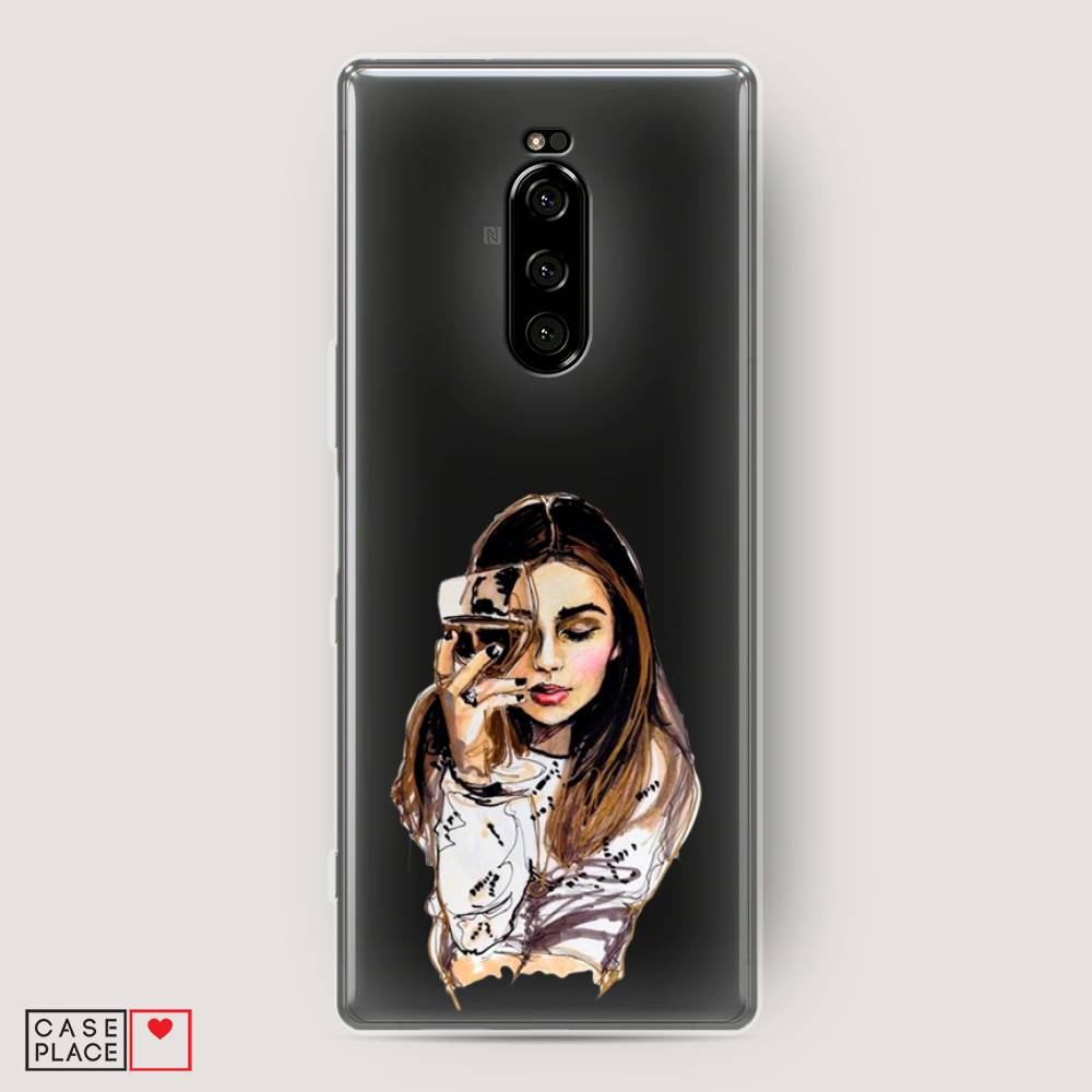 

Чехол Awog на Sony Xperia 1/XZ4 "Девушка с бокалом", Разноцветный, 54250-7