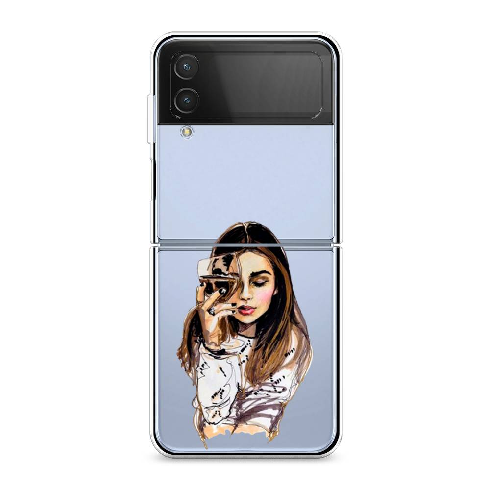 

Чехол Awog на Samsung Galaxy Z Flip 4 / Самсунг Z Flip 4 "Девушка с бокалом", Разноцветный, 2106650-7