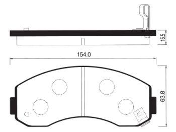 

Колодки дисковые передние \ Asia Motors Hi-Topic AM 725 2.7D 96-98 HI-Q SP1056