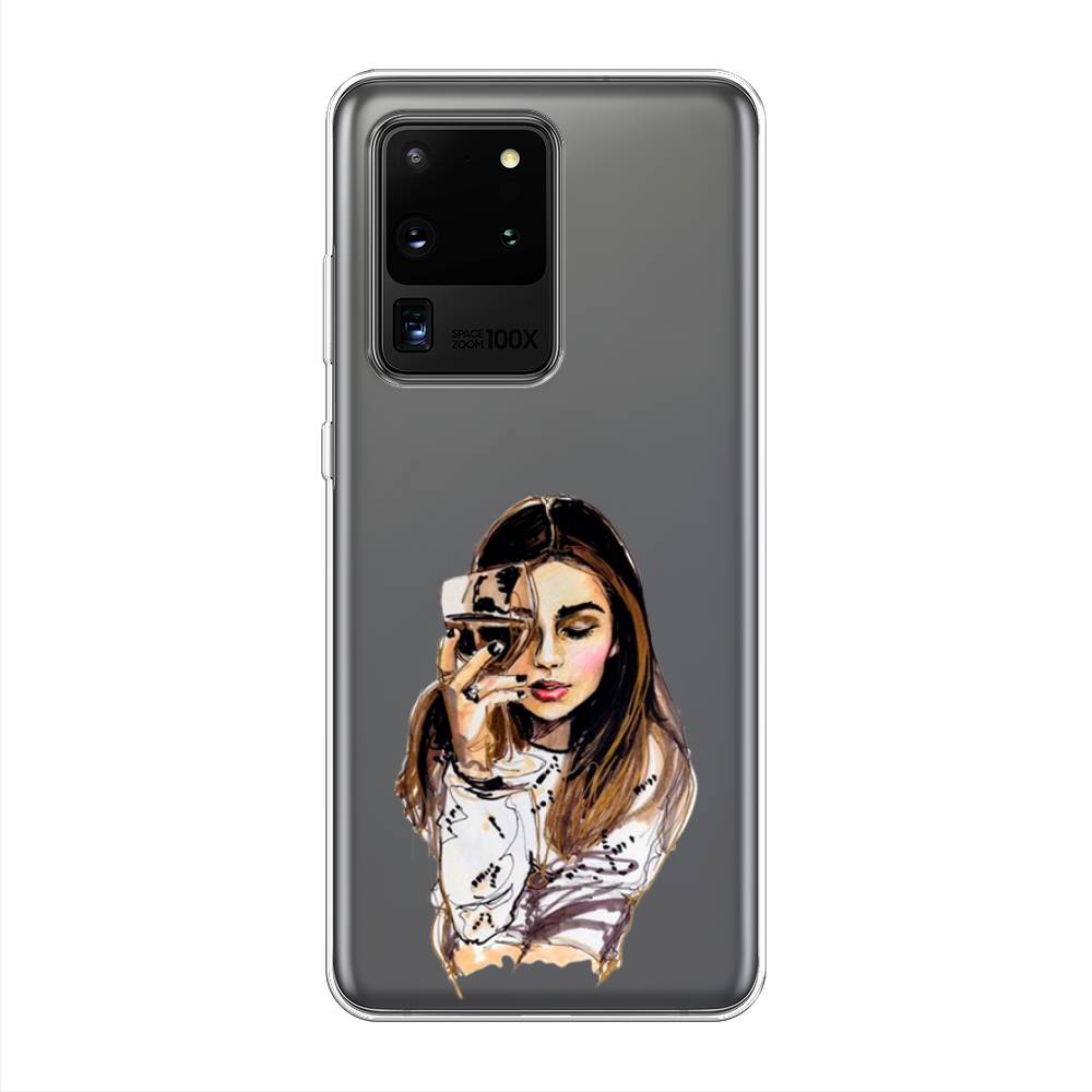 

Чехол Awog на Samsung Galaxy S20 Ultra "Девушка с бокалом", Разноцветный, 29450-7