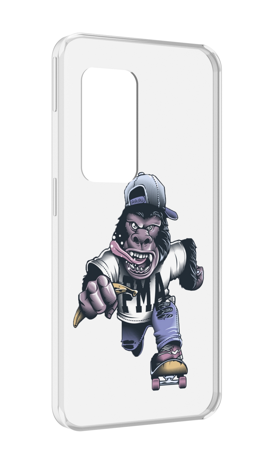 

Чехол MyPads Обезьяна на скейте для UleFone Power Armor X11 Pro, Прозрачный, Tocco